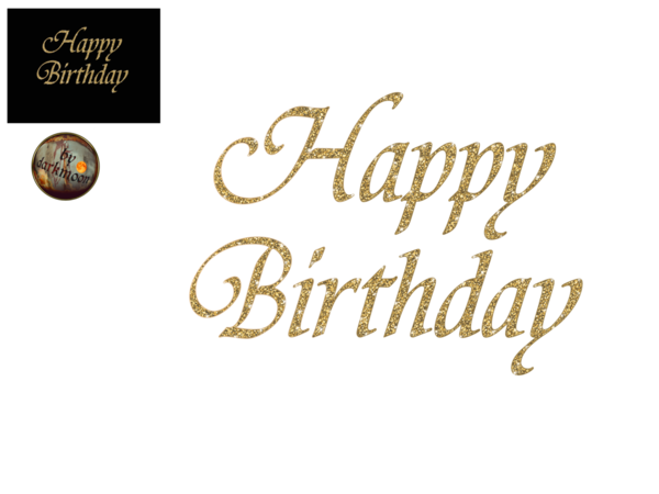 Free Birthday Text Logo Calligraphy Clipart Clipart Transparent Background