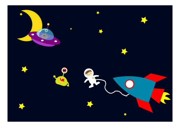 Free Astronaut Cartoon Sky Space Clipart Clipart Transparent Background