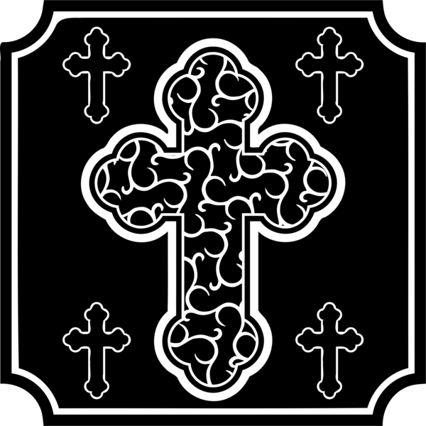 Free Church Cross Black And White Symbol Clipart Clipart Transparent Background