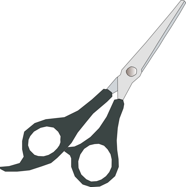 Free Barber Scissors Line Hair Shear Clipart Clipart Transparent Background
