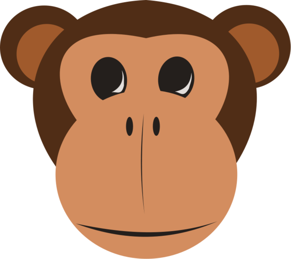 Free Monkey Nose Head Cartoon Clipart Clipart Transparent Background