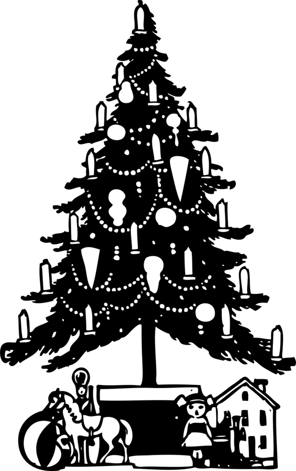 Free Family Christmas Tree Tree Christmas Decoration Clipart Clipart Transparent Background