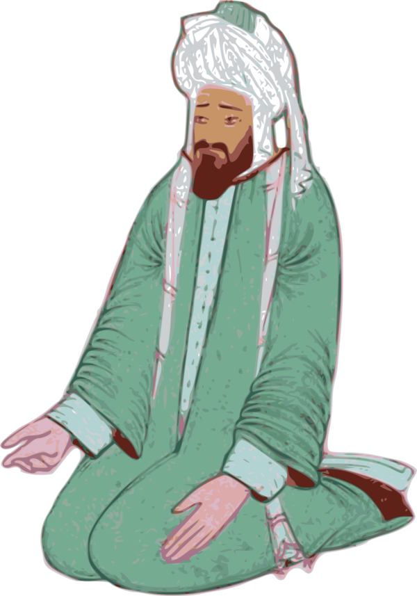 Free Muslim Sitting Outerwear Costume Design Clipart Clipart Transparent Background