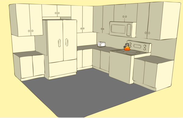 Free House Kitchen Room Furniture Clipart Clipart Transparent Background