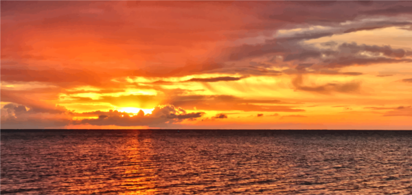 Free Ocean Horizon Sky Afterglow Clipart Clipart Transparent Background