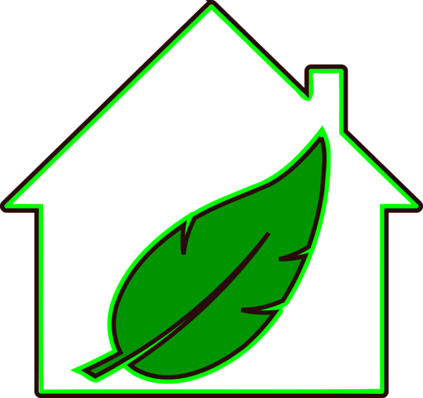 Free House Leaf Plant Line Clipart Clipart Transparent Background
