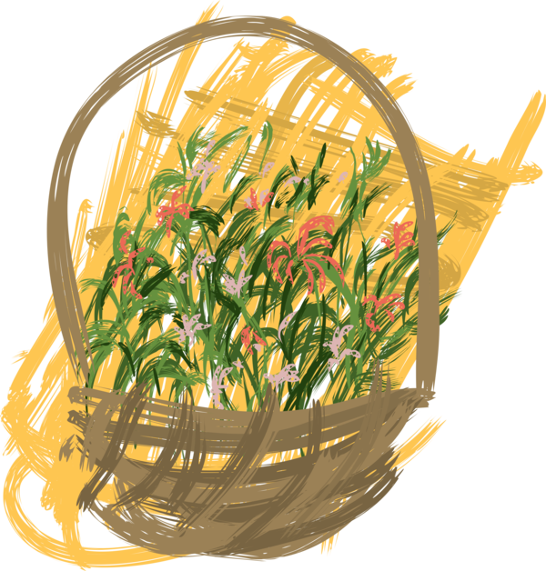 Free Vegetable Flowerpot Vegetable Basket Clipart Clipart Transparent Background