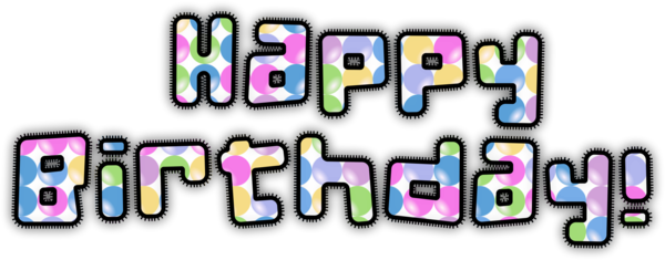Free Birthday Text Logo Clipart Clipart Transparent Background