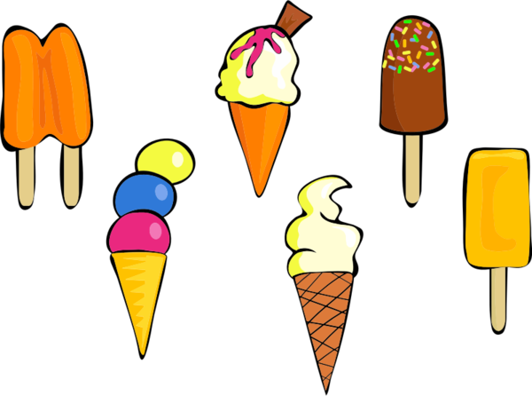Free Book Food Ice Cream Cone Line Clipart Clipart Transparent Background