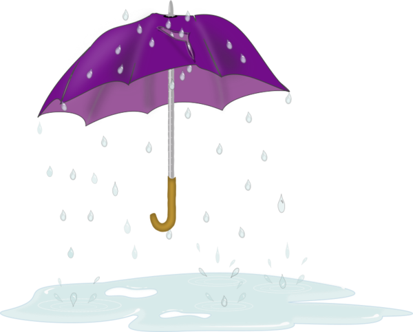 Free Rain Umbrella Violet Clipart Clipart Transparent Background