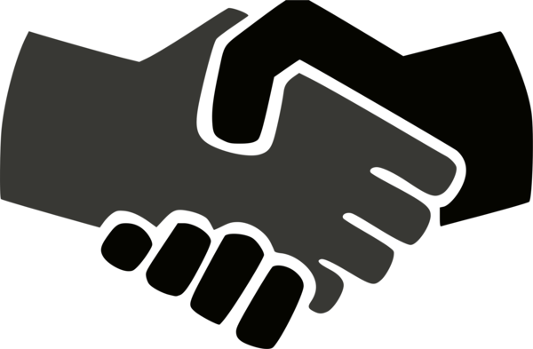 Free Handshake Hand Black And White Text Clipart Clipart Transparent Background