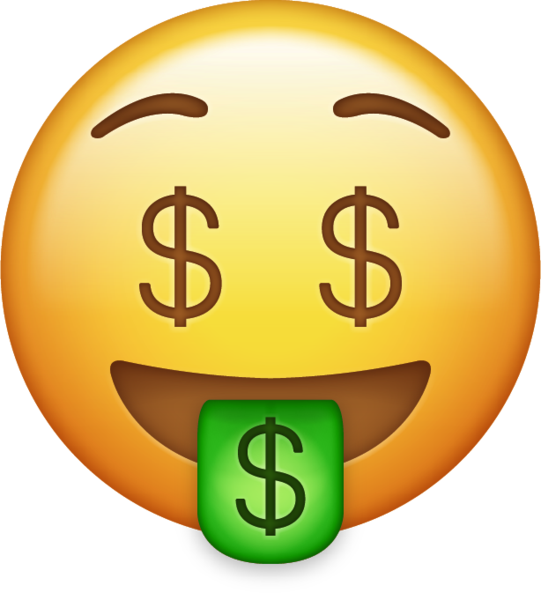Free Money Smile Happiness Emoticon Clipart Clipart Transparent Background
