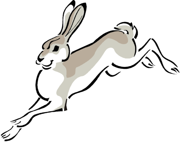 Free Rabbit Rabbit Black And White Hare Clipart Clipart Transparent Background