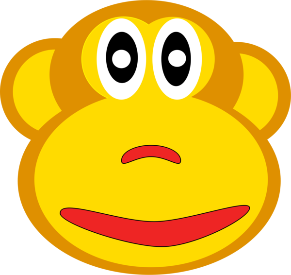 Free Monkey Facial Expression Emoticon Smile Clipart Clipart Transparent Background