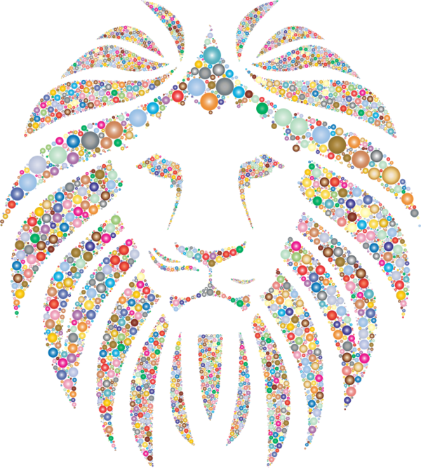 Free Lion Body Jewelry Line Circle Clipart Clipart Transparent Background