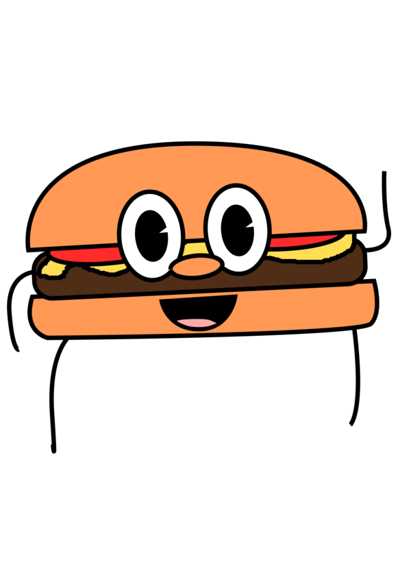 Free Hamburger Cartoon Eyewear Text Clipart Clipart Transparent Background
