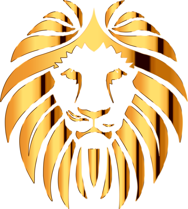 Free Lion Head Line Symbol Clipart Clipart Transparent Background