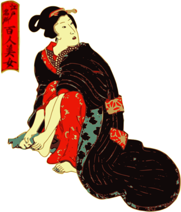 Free Woman Woman Geisha Costume Design Clipart Clipart Transparent Background