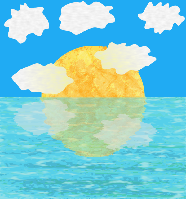Free Ocean Cloud Sky Water Clipart Clipart Transparent Background