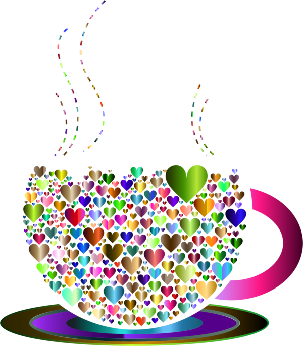 Free Coffee Area Line Heart Clipart Clipart Transparent Background