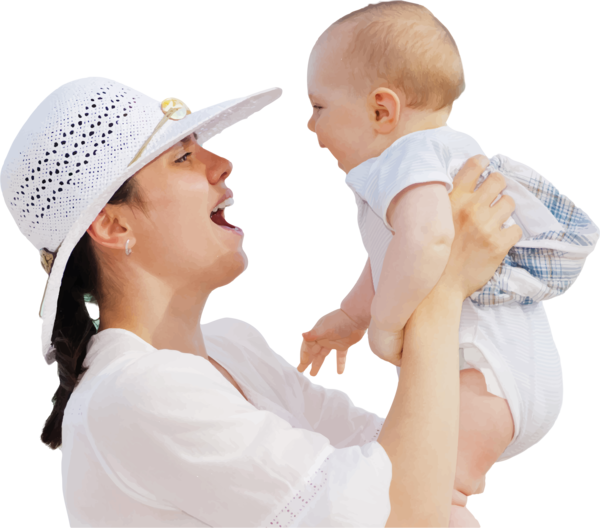 Free Mother Child Headgear Infant Clipart Clipart Transparent Background