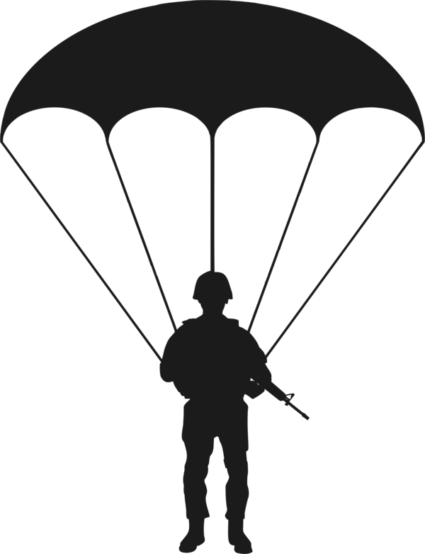 Free Soldier Black And White Silhouette Line Clipart Clipart Transparent Background