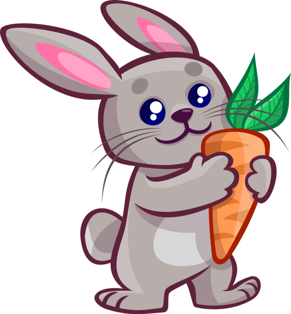 Free Rabbit Rabbit Cartoon Easter Bunny Clipart Clipart Transparent Background