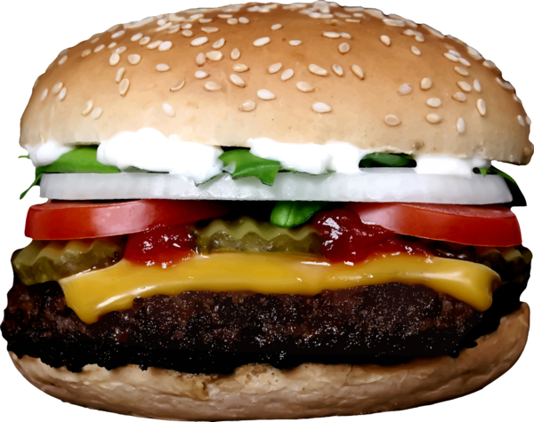 Free Restaurant Hamburger Fast Food Veggie Burger Clipart Clipart Transparent Background