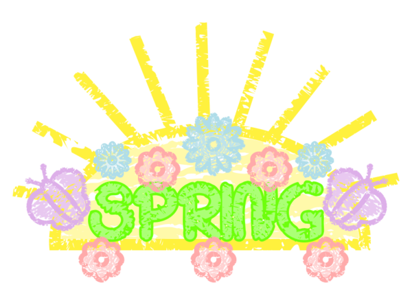 Free Spring Text Line Circle Clipart Clipart Transparent Background