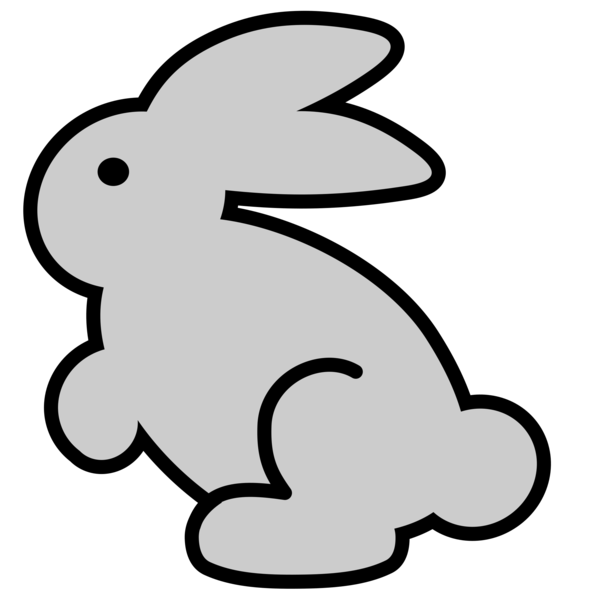 Free Rabbit Black And White Rabbit Line Clipart Clipart Transparent Background