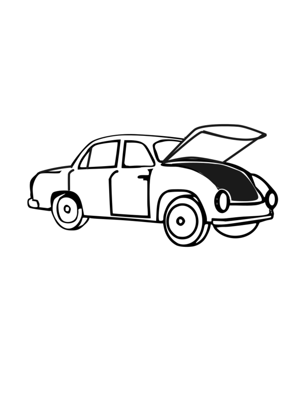 Free Book Car Black And White Transport Clipart Clipart Transparent Background