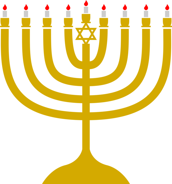 Free Hanukkah Candle Holder Text Menorah Clipart Clipart Transparent Background