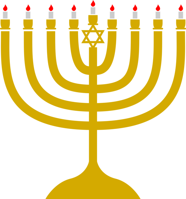 Hanukkah Candle Holder Text Menorah Clipart - Hanukkah Clipart Holidays ...