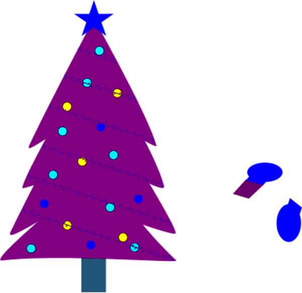 Free Family Christmas Tree Christmas Decoration Violet Clipart Clipart Transparent Background