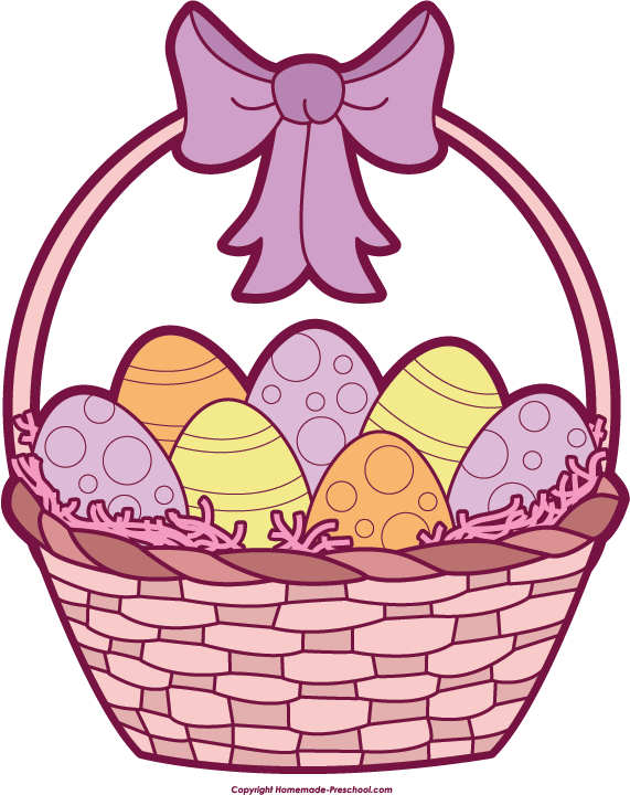 Free Easter Basket Food Flower Clipart Clipart Transparent Background