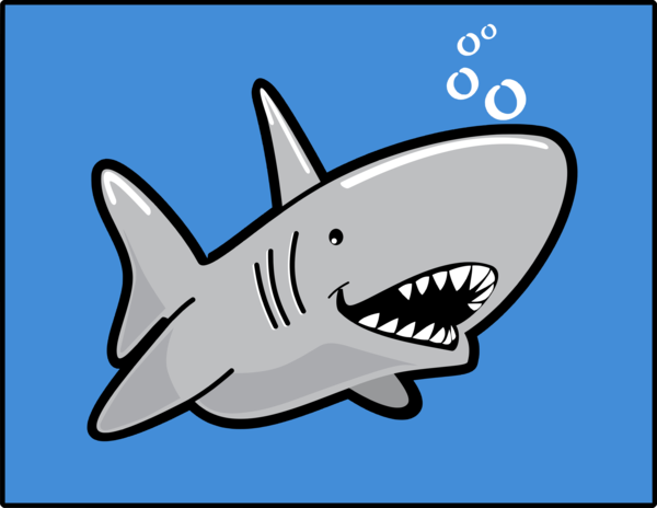 Free Shark Fish Shark Cartoon Clipart Clipart Transparent Background
