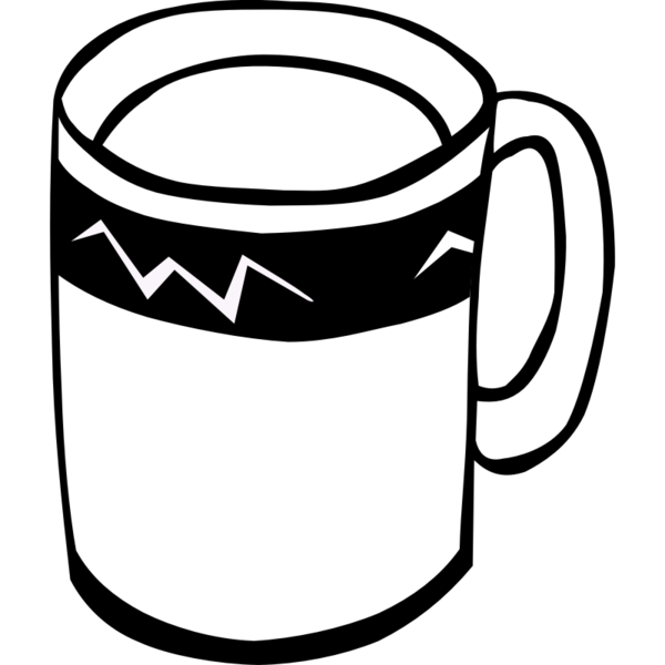 Free Cafe Mug Black And White Cup Clipart Clipart Transparent Background