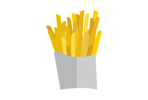 Free Fast Food French Fries Commodity Clipart Clipart Transparent Background