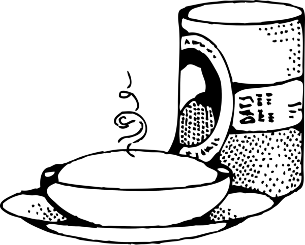 Free Coffee Black And White Cup Text Clipart Clipart Transparent Background