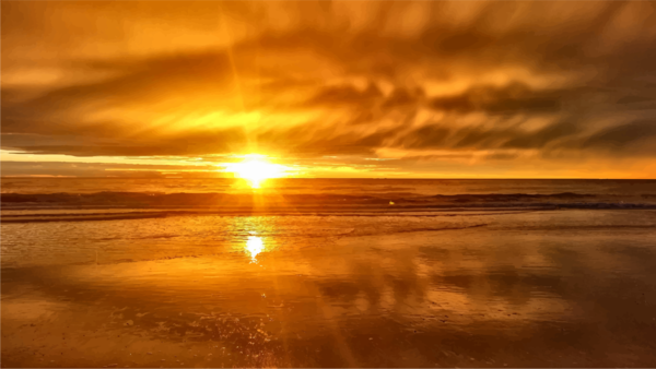 Free Ocean Sky Horizon Sun Clipart Clipart Transparent Background