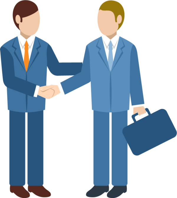 Free Handshake Standing Business Communication Clipart Clipart Transparent Background