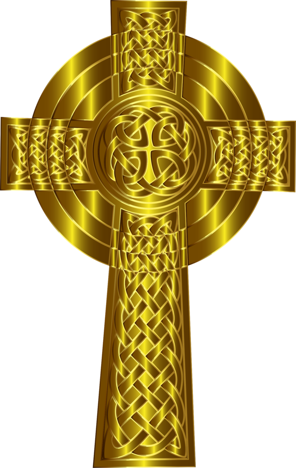 Free Christian Cross Brass Gold Clipart Clipart Transparent Background