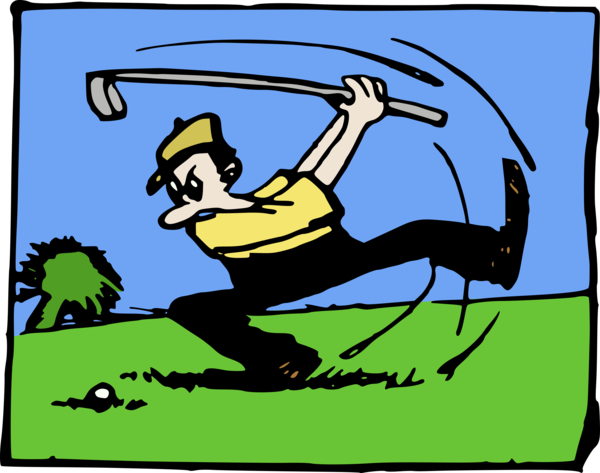 Free Golf Cartoon Area Line Clipart Clipart Transparent Background