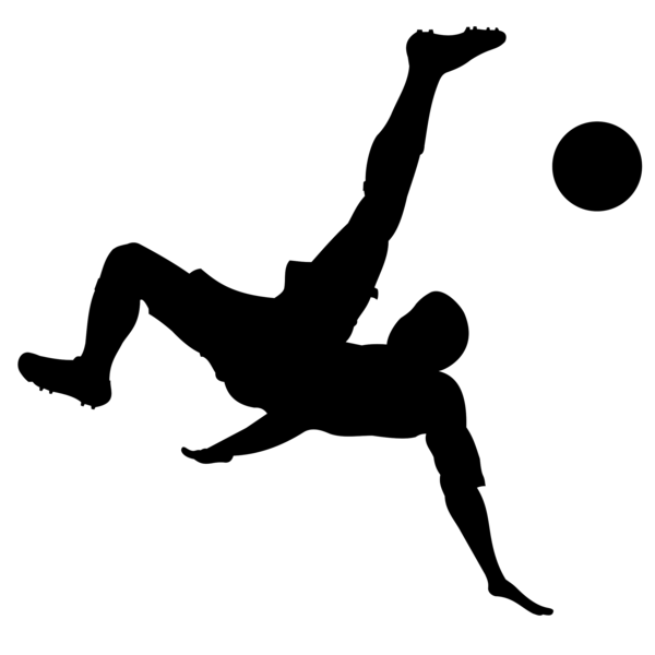 Free Soccer Silhouette Black And White Joint Clipart Clipart Transparent Background