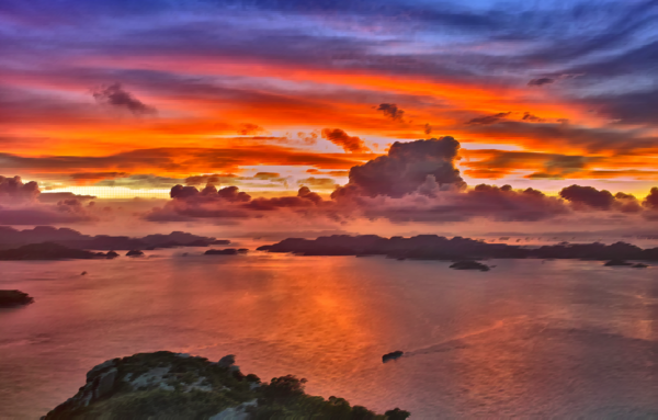 Free Ocean Sky Horizon Afterglow Clipart Clipart Transparent Background