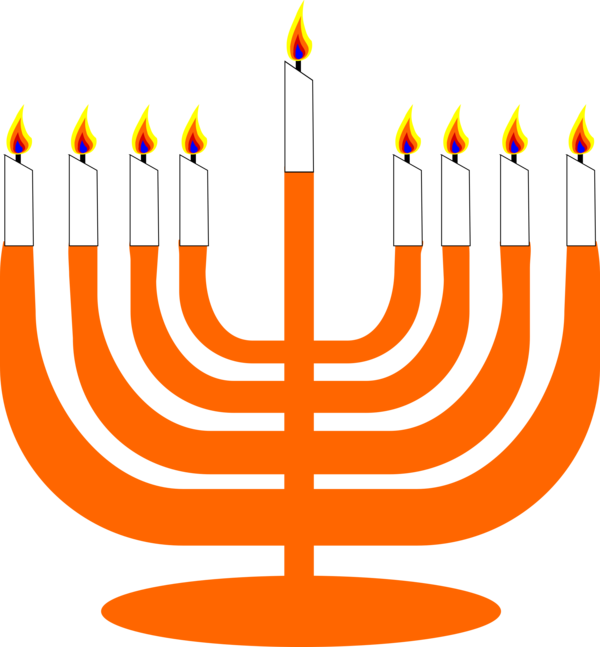 Free Hanukkah Line Candle Holder Hanukkah Clipart Clipart Transparent Background