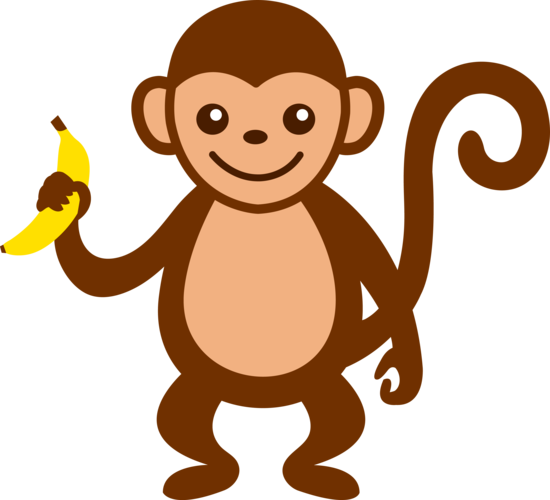 Free Monkey Cartoon Animal Figure Clipart Clipart Transparent Background
