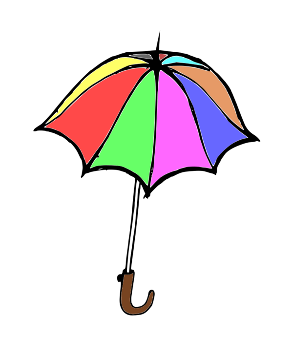 Free Rain Umbrella Leaf Line Clipart Clipart Transparent Background
