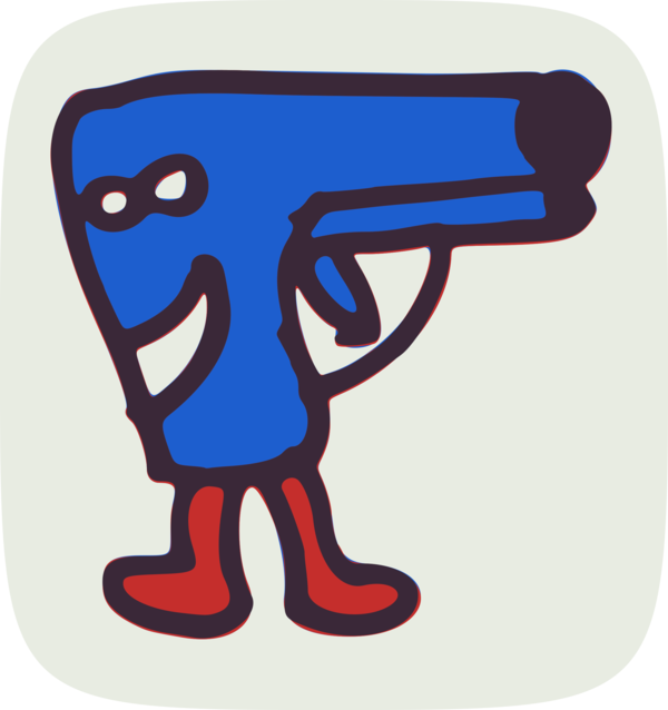 Free Gun Cartoon Line Logo Clipart Clipart Transparent Background