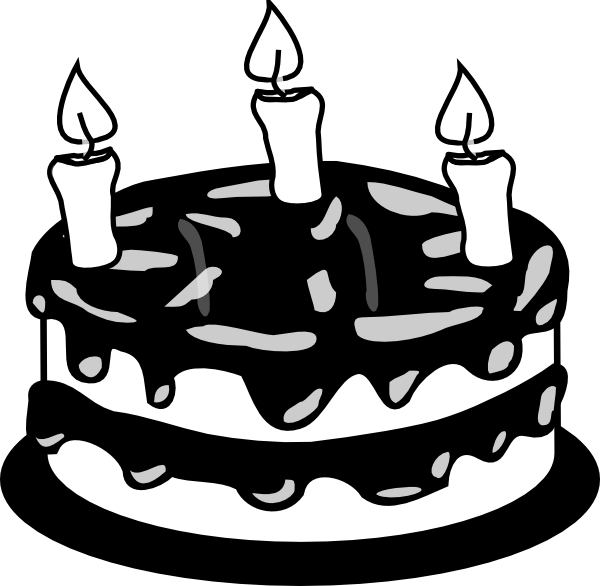Free Cake Black And White Food Recreation Clipart Clipart Transparent Background